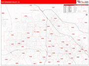 The Villages Metro Area Wall Map Red Line Style